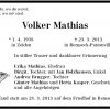 Mathias Volker 1938-2013 Todesanzeige